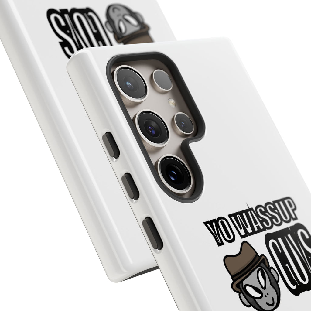 Yo Wassup Guys Phone Case — Retro Cartoon Hat Character Tough Protective Cover